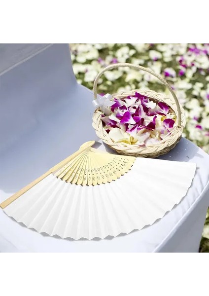 Ahşap Beyaz Kağıt Yelpaze modelleri