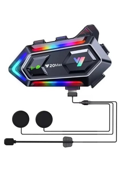 Y20 Max Kablosuz Motosiklet Kask Intercom