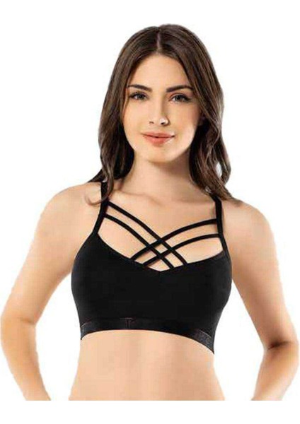 Kota 2 Adet Siyah Dantelli Çapraz Ipli Büstiyer fırsatları