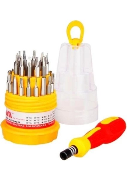 Orta 31 Parça Hassas Tornavida Bits Uç Seti Yumurta Tornavida