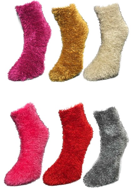 6 Adet Dikişsiz Tüylü Sıcak Tutan Ev Çorabı fiyatları