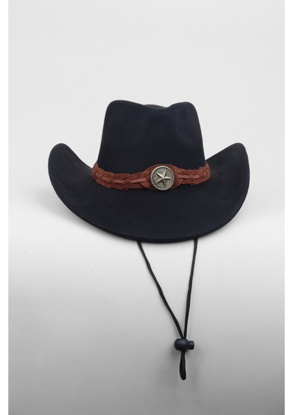 Süet Ipli Kovboy Fötr Şapka - Vizon modelleri