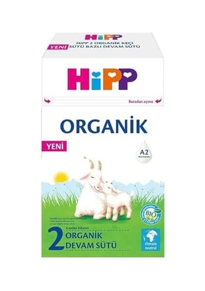 Hipp 2 Organik Keçi Sütü Bazlı Devam Sütü 400 gr