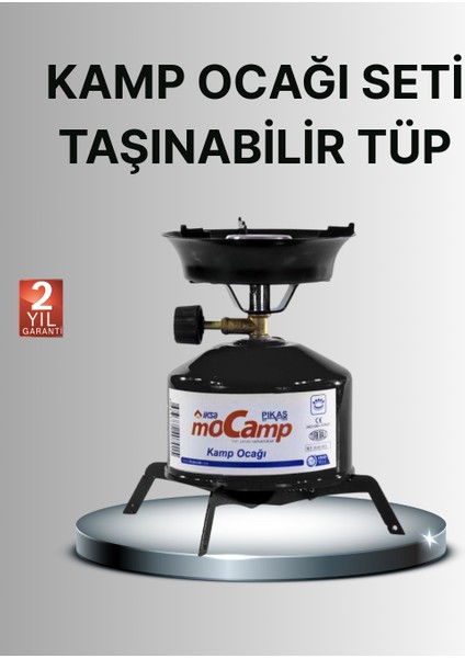 Kompakt Kamp Ocağı Seti Gaz Tüplü Ayarlanabilir Alevli 400G Hafif Tasarım - MR000K-1FMRK4
