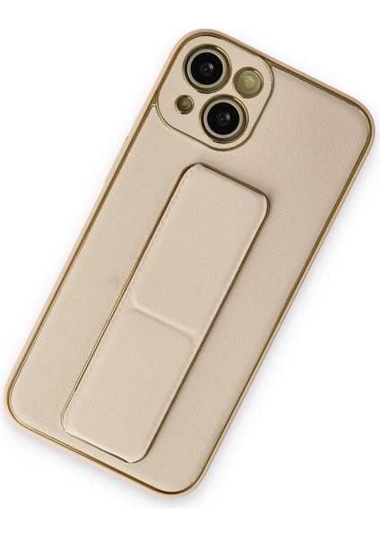 iPhone 14 Plus Kılıf Coco Deri Standlı Kapak - GOLD-(5796) - MR000K-1FL949 fiyatları