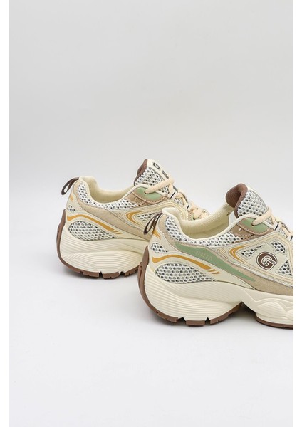 Ithal Kalın Taban Unisex Spor Ayakkabı Bej modelleri