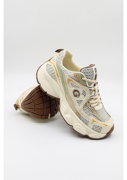 Ithal Kalın Taban Unisex Spor Ayakkabı Bej fırsatları