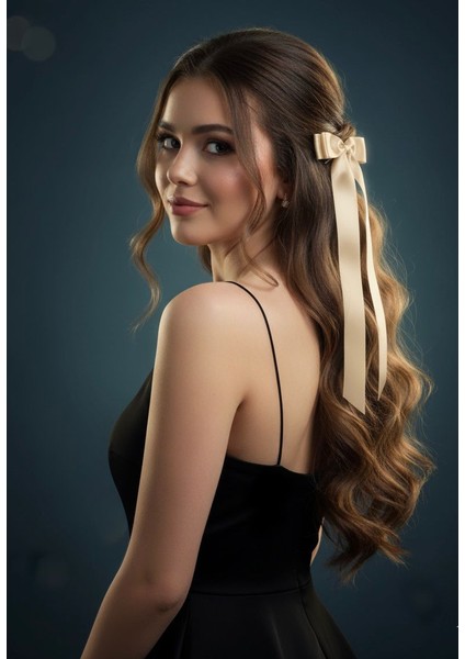 Saten Fiyonk Saç Tokası