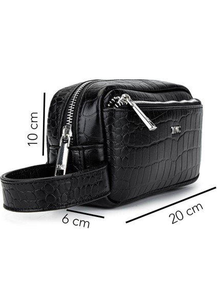 Erkek Hakiki Deri Siyah Kroko El Çantası 1012 2020 Erk Cnt SK25-26 Sıyah Kroko fiyatları