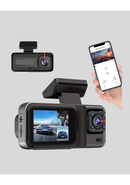 Park Modlu 3 Kameralı Araç Kayıt Cihazı 1080P Ön Kamera 2’’ Ekran - MR000K-1FMTX9 fiyatları