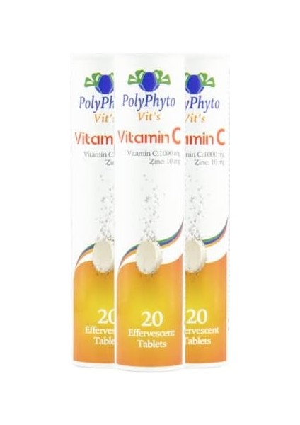 Polyphyto Vitamin C + Zinc 20&apos;li Efervesan Tablet modelleri