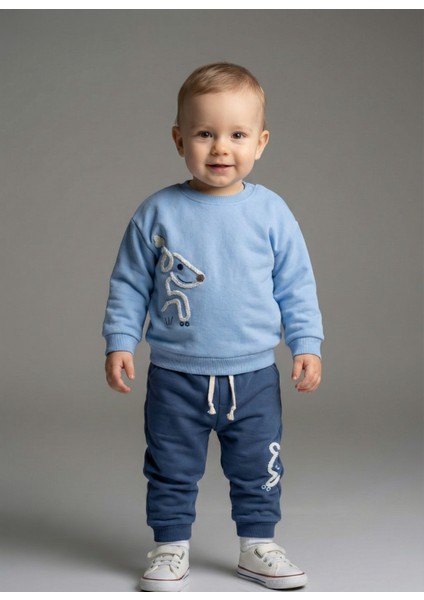 Erkek Bebek Geyik Figürlü 2'li Takım