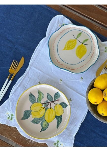 2 Adet El Yapımı Limon3 Temalı Sunum Tabağı fiyatları