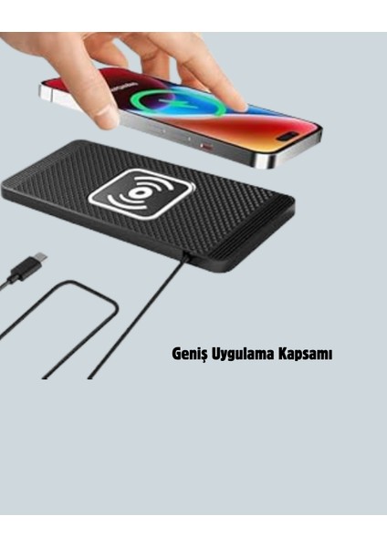Hızlı Kablosuz Araç Şarj Cihazı – Manyetik Pad Aşırı Isınma Korumalı - MR000K-1FO177 fırsatları