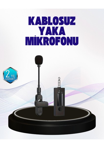 2.4 Ghz Kablosuz Yaka Mikrofonu – 60 Metre Menzil Gürültü Azaltma Type-C Şarjl - MR000K-1FNCY