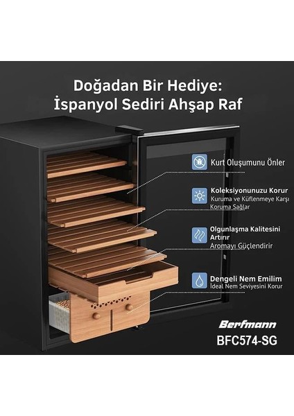 574 Puro Kapasiteli Solo Puro Saklama Dolabı BFC574-SG fırsatları