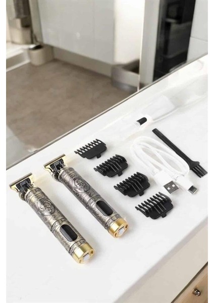 Tıraş Makinesi Şarjlı Profesyonel Saç Kesme Makinesi Gold Çizik Tıraş - MR000K-1FTD07 indirimleri