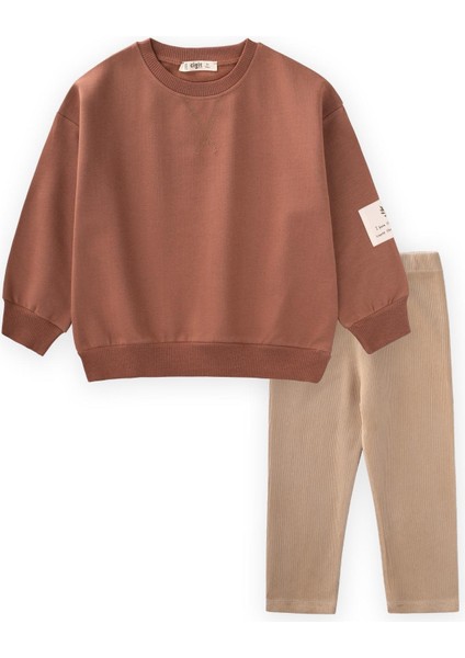 Sweatshirt Takım 2-10 Yaş A Kahve