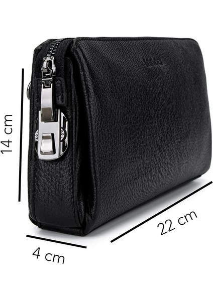 Erkek Hakiki Deri Siyah Floter El Çantası 147 894 Erk Cnt SK25-26 Sıyah Fltr fiyatları