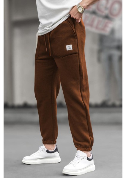 Acı Kahve Cep Detaylı Erkek Basic Eşofman Altı 6522