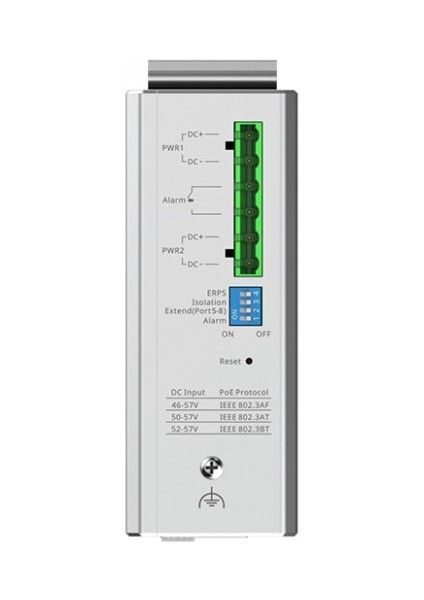 Ruıjıe Reyee RG-NIS2100-8GT2SFP-HP 8 Port 10/100/1000 8 Port Poe 2 x Sfp 240 Watt Rujıe Cloud Yonetılebılır Endüstriyel modelleri