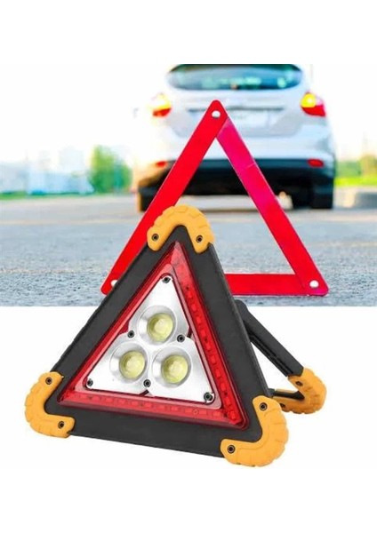 Solar Şarjlı Çok Fonksiyonlu Reflektör Işıklı Ikaz Lambası Acil Durum Reflektörü Acil Durum Uyarı Lambası