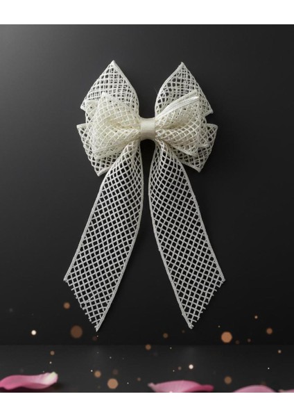 File Dokulu Büyük Fiyonk Saç Tokası