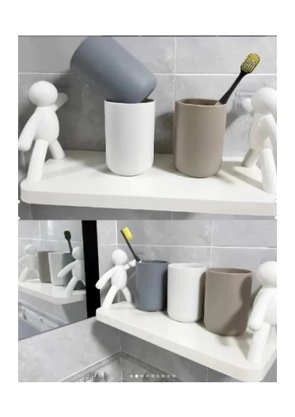 Insan Figürlü Yapışkanlı Çok Amaçlı Duvar Rafı modelleri