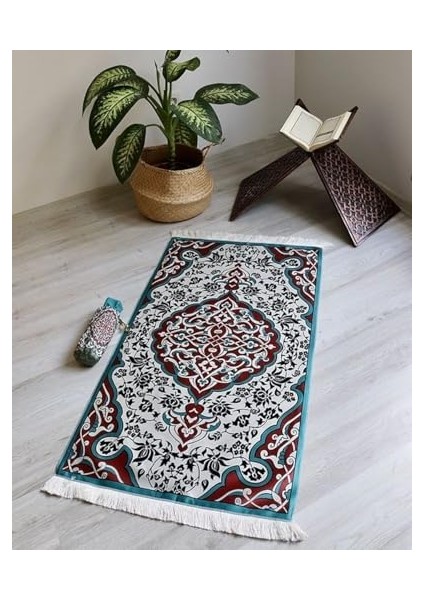 Halı Desenli Ipek Dokulu Keseli Seccade Çok Renkli fiyatları