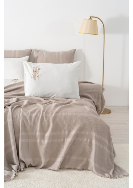 Amara Vizon Nakışlı Çift Kişilik %100 Pamuklu Nevresimli Pike Seti - 7 Parça Çeyiz Seti fiyatları