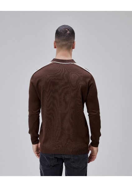 Erkek Triko Kazak 18042 Fermuarlı Polo Pl modelleri