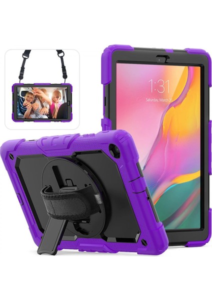 Samsung Galaxy T510 Tab A 10.1 Kılıf Pars Tablet Kapak - Mor