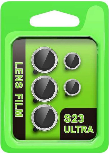 Samsung Galaxy S23 Ultra Raze Metal Kamera Lens - Gümüş