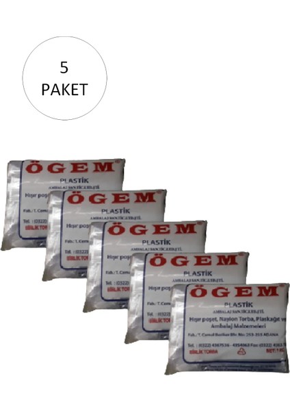 Bakkaliye Naylon Torba Birlik 20X30 cm 1 kg 5 Paket (Takriben 1,150 Adet)