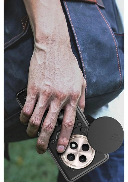 Xiaomi Redmi 14C Kılıf Pars Lens Yüzüklü Silikon - Kırmızı modelleri