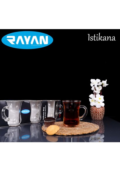 Rayan Istikana Mug 6'lı Kulplu Çay Bardağı
