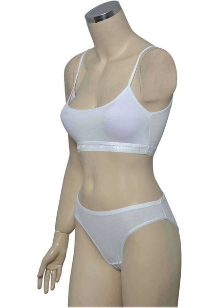 Pedli Ip Askılı Yarım Atlet Büstiyer Külot Takım Beyaz fiyatları
