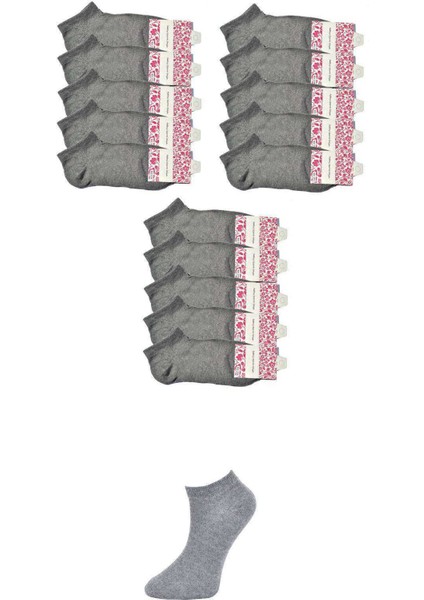 Gri Kadın Bilek Çorap 15 Çift