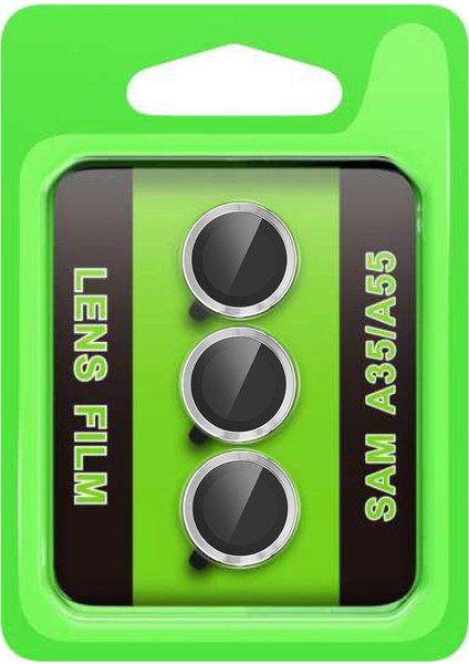 Samsung Galaxy A35 5g Raze Metal Kamera Lens - Gümüş