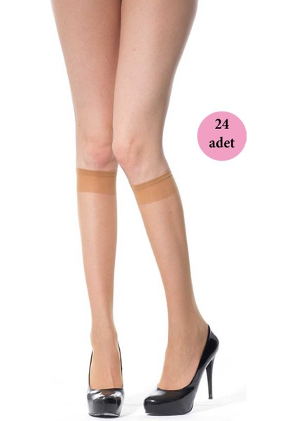 24 Adet Ince Dizaltı Çorap 20 Denye 57 Ten