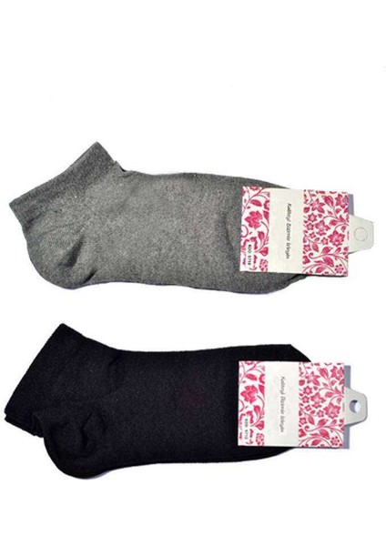 Siyah ve Gri Kadın Bilek Çorap 15 Çift modelleri