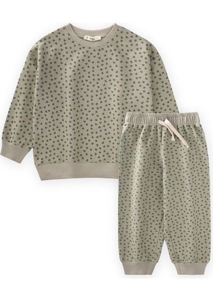 Sweatshirt Takım 2-8 Yaş Kalp Desen