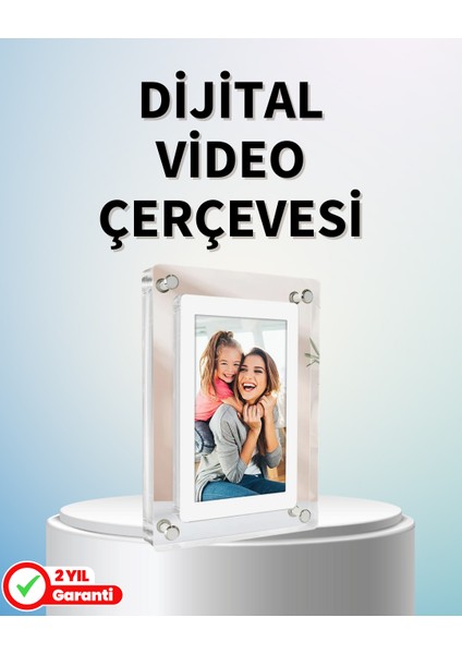 Dayanıklı ve Hafif Tasarım – 7 Inç Dijital Fotoğraf Çerçevesi Ev ve Ofis ? - MR000K-1FX7L