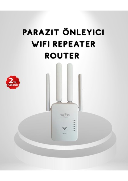 300MBPS Wifi Menzil Genişletici 4 Antenli Wpa3 Güvenlikli Priz Tipi Repeater - MR000K-1FMIW7