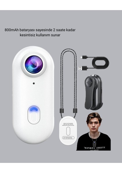 Kompakt 1080P Aksiyon Kamerası Suya Dayanıklı Wifi ve 120° Geniş Açı - MR000K-1FOGE9 fiyatları