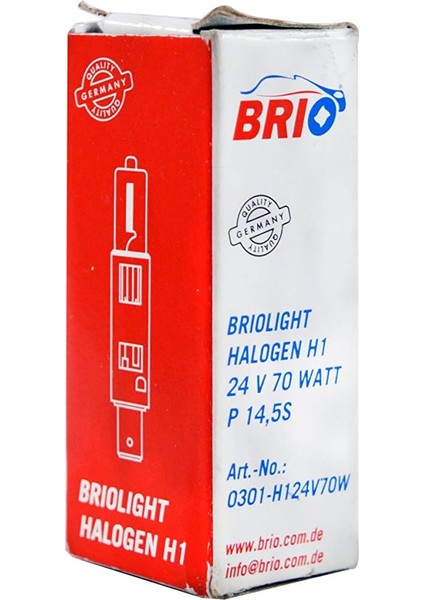 Brio Ampul Halojen H1 24V 70W 64155 2 Li