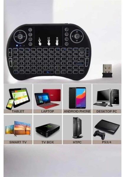 USB Bağlantılı Mini Q Klavye Işıklı Tüm Cihazlara Uyumlu fırsatları