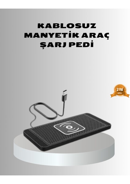 Manyetik Şarj Pedi 7.5W 10W 15W Hızlı Şarj Kaymaz Tabanlı - MR000K-1FN143