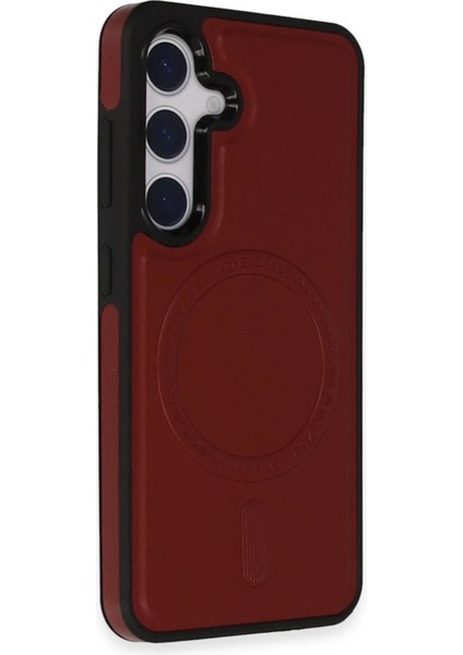 Samsung Galaxy S24 Kılıf Ozzi Magsafe Deri Kapak - KIRMIZI-(5796) - MR000K-1FB781 fiyatları