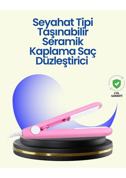 Hafif ve Taşınabilir Seramik Kısa Saç Maşası – Seyahate Uygun Ergonomik ve G - MR000K-1FWMM